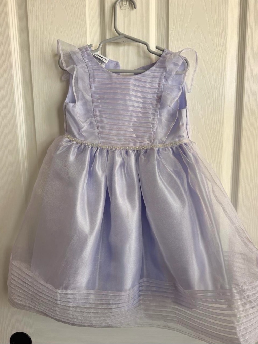 Lilac Organza Ruffle Party Dress for Girls